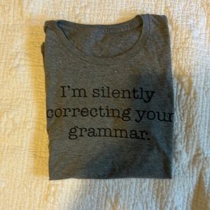 Funny Grey Graphic tee shirt - size medium